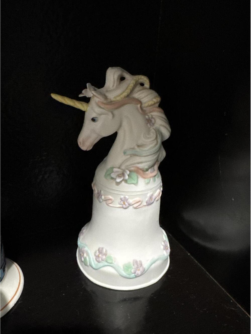 1986 Enesco Unicorn Porcelain Bell Figurine